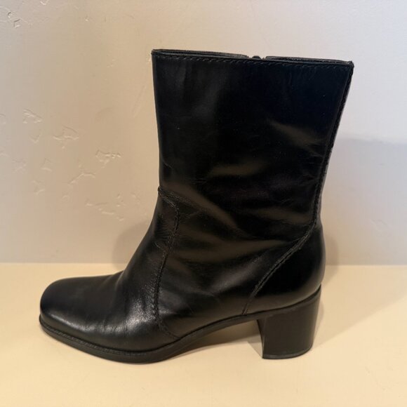 Bandolino BDNOVEMBRE Black Leather Boots Size 6 1/2 - Picture 7 of 14